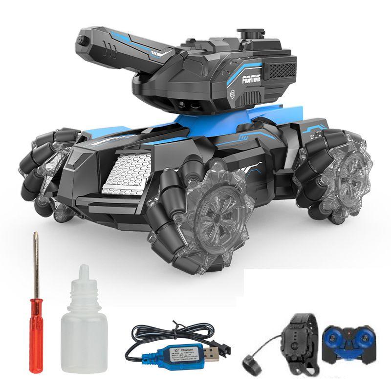 Car, RC stunt tank with water bomb UKC041B, gesture controlled, controller, remote control- blue