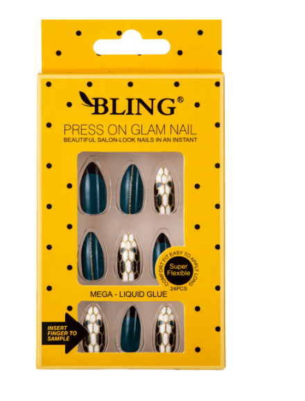 Artificial nails, Tipsy BLING - glamour, type I