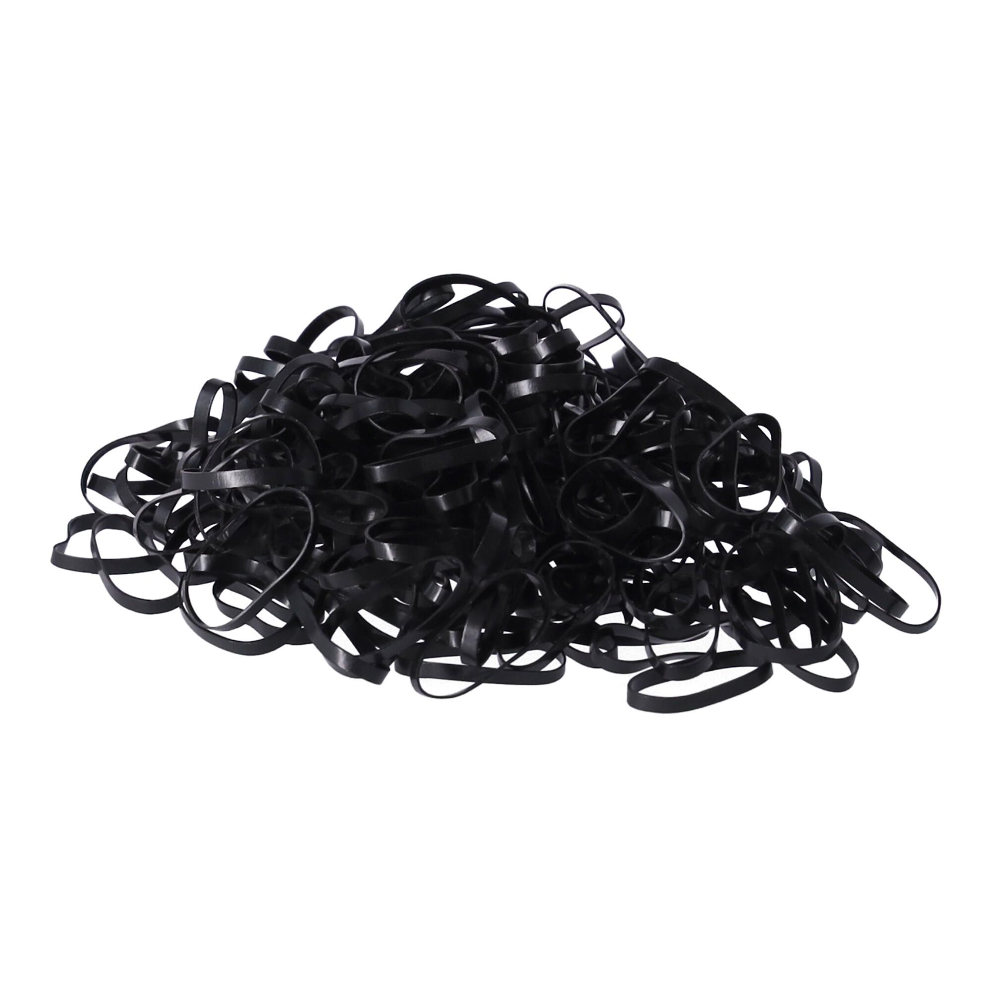 Set of hair elastics 600 pcs. - black