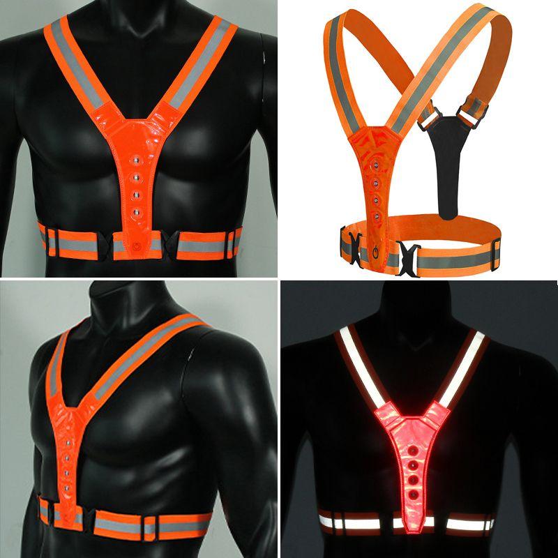 Reflective LED harness - orange