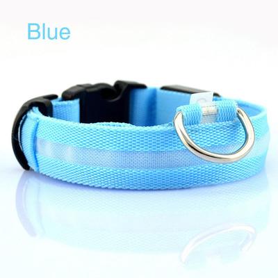 LED dog collar, size S - blue