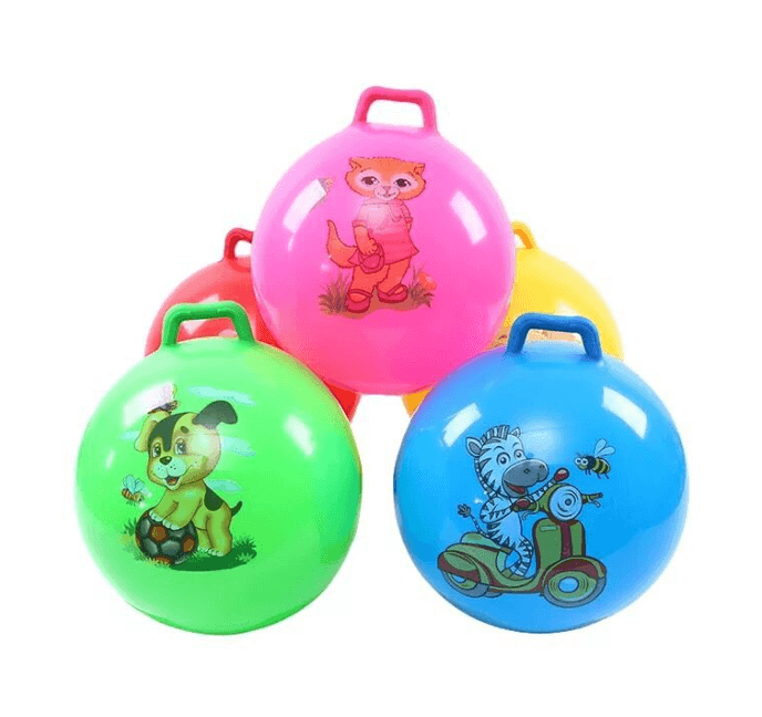 Jumping ball, jumper for children with handles - pink