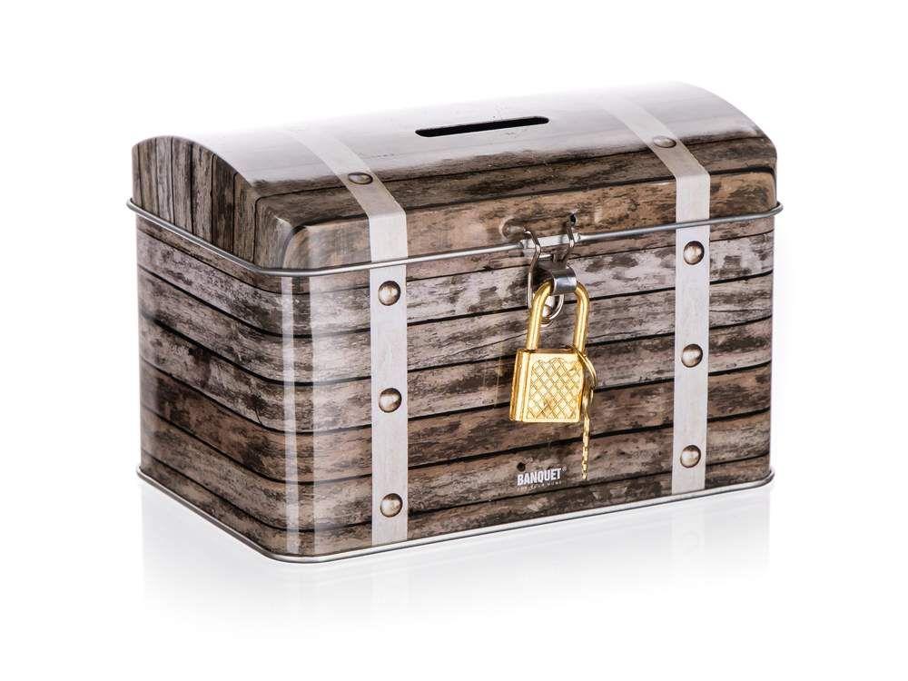4KIDS moneybox 12,8 x 8,4 x 8,4 cm, brown