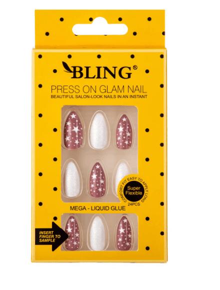Artificial nails, Tipsy BLING - glamour, type III