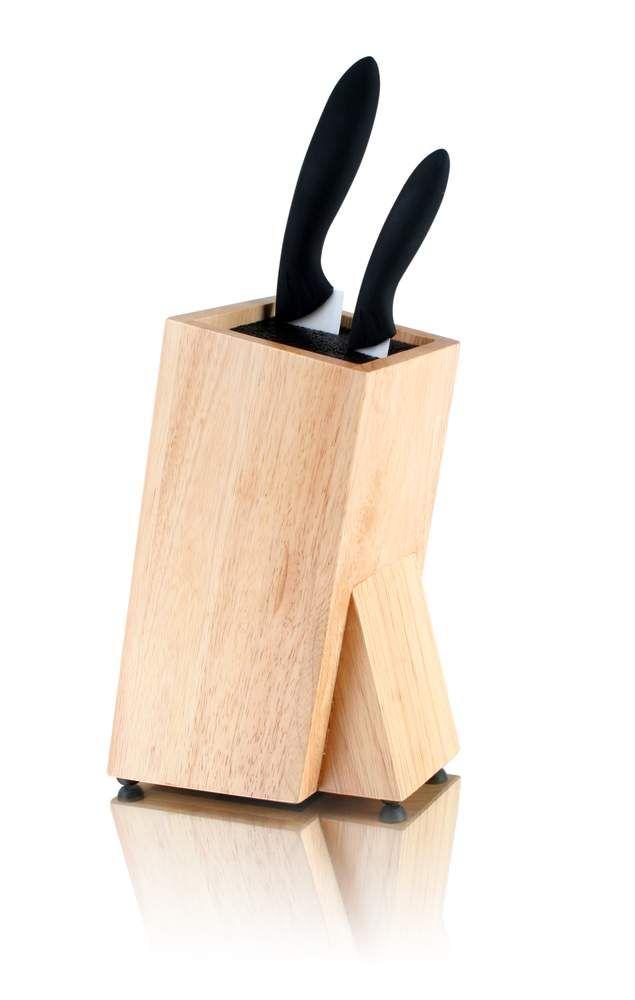Wooden stand for ceramic knives with bristles Brillante