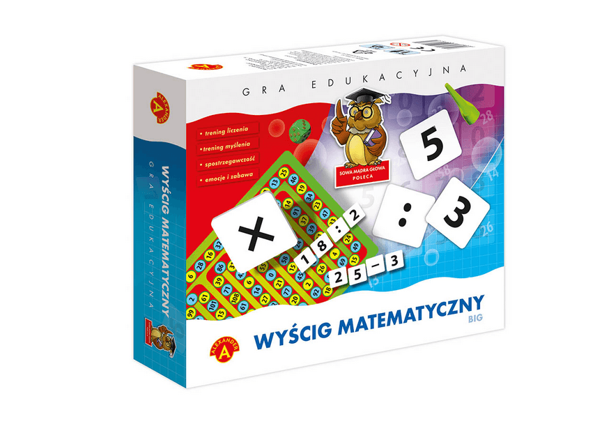 Gra edukacyjna Alexander- Sowa Mądra Głowa - Wyścig Matematyczny Big