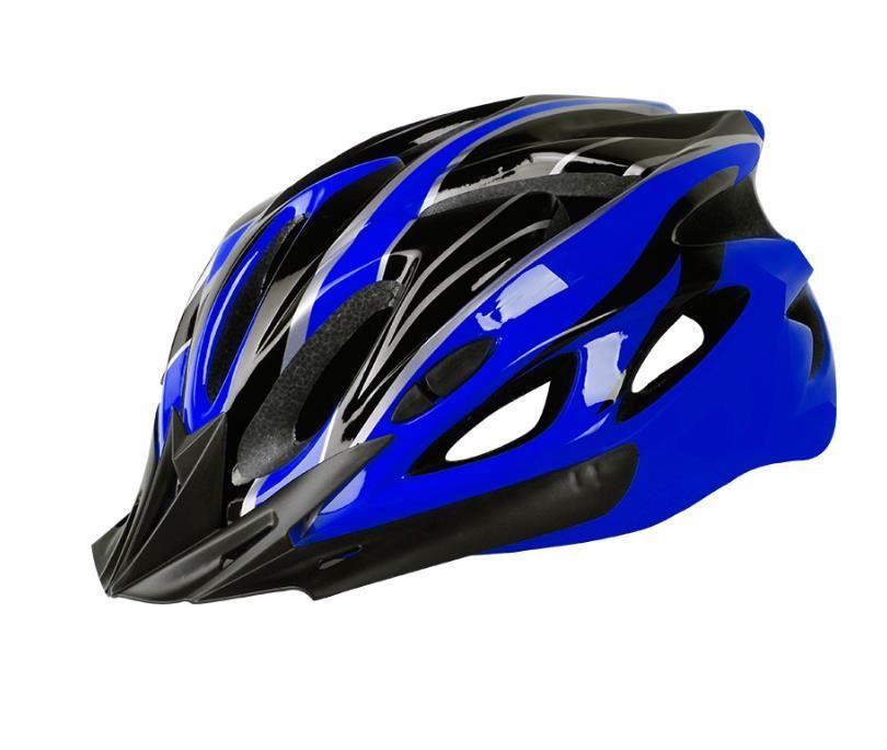 Uniwersalny kask rowerowy - niebiesko czarny