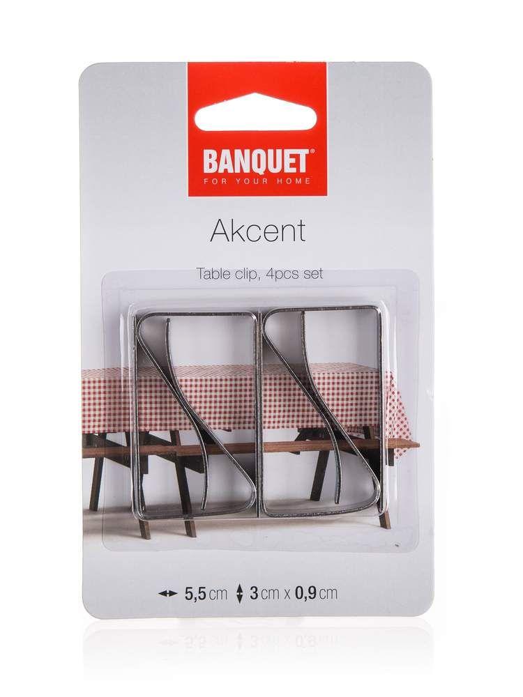 Set of clips for the tablecloth AKCENT 4 pcs