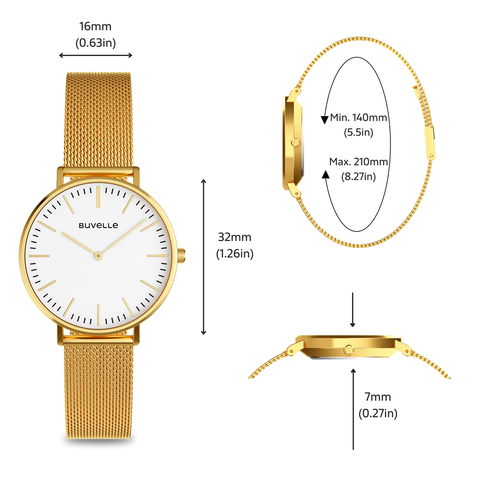 Zegarek damski BUVELLE - złoty