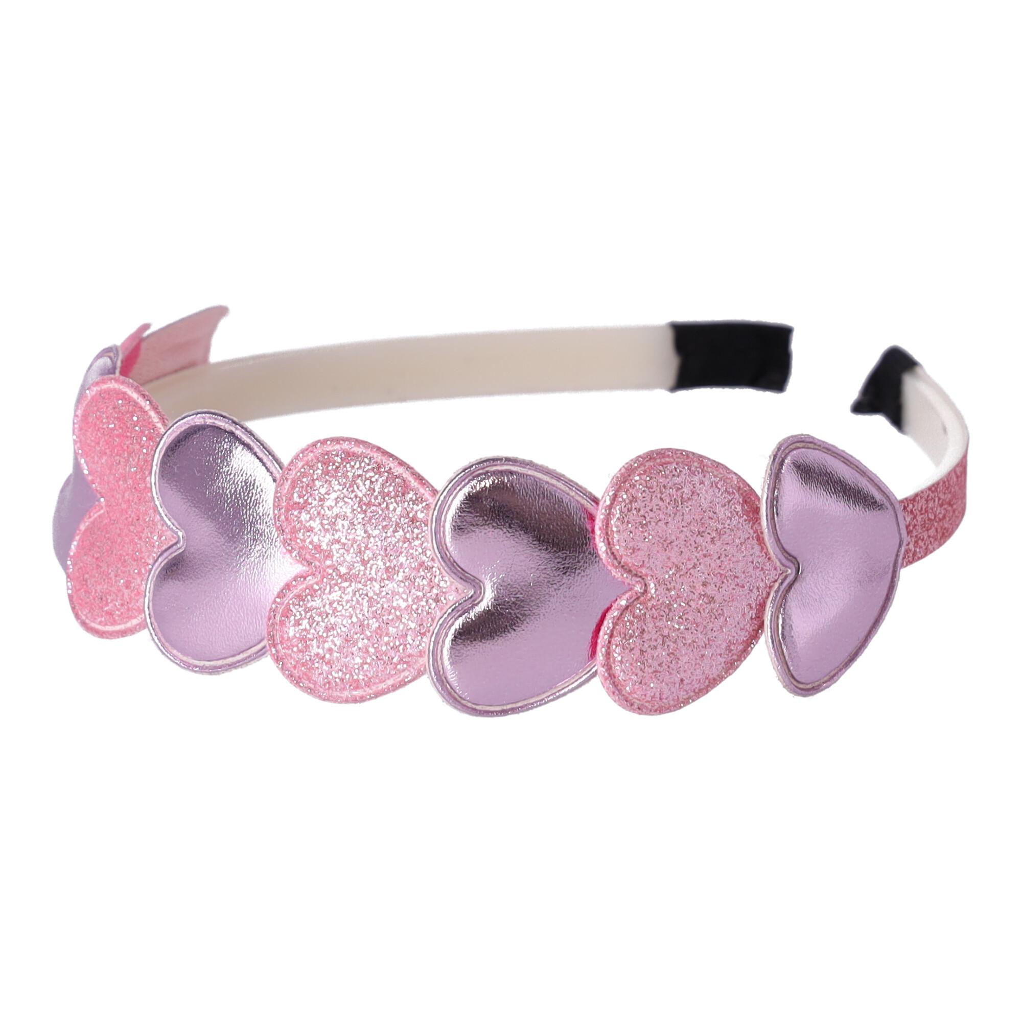 Hearts headband - pink