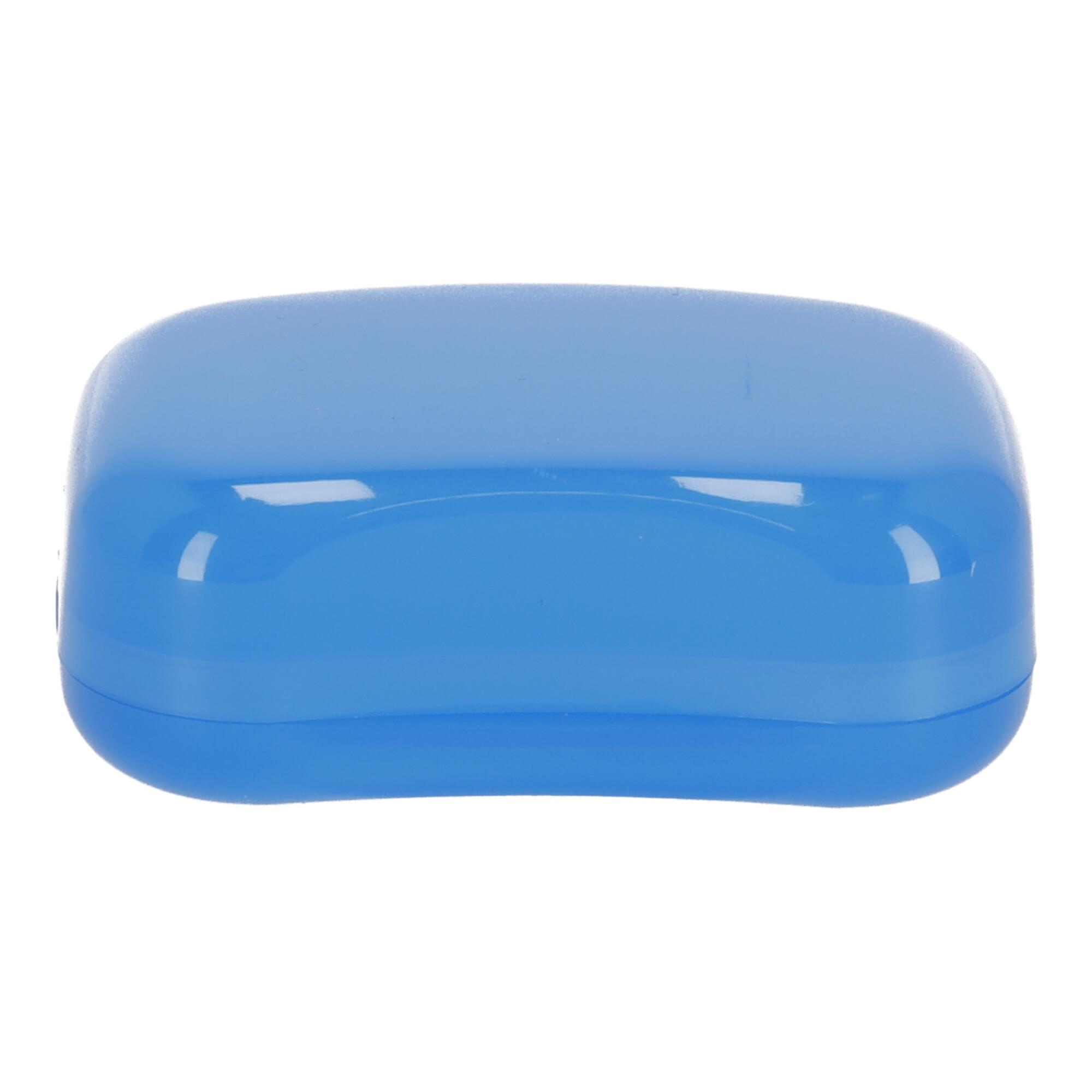 Tourist soap dish, closed plastic soap dish, type III - dark blue