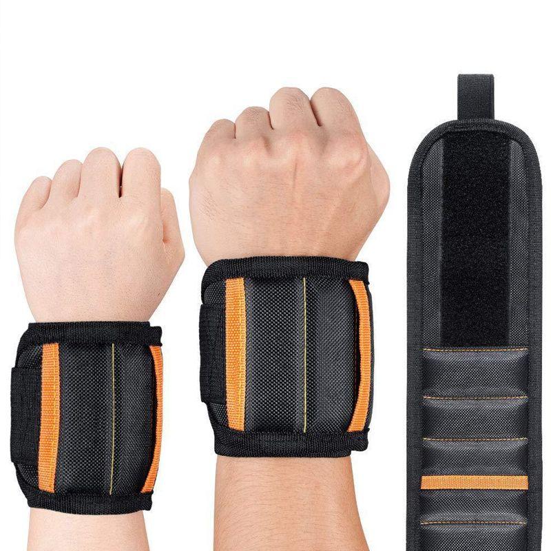 Magnetic wristband tool wrist 10 pockets