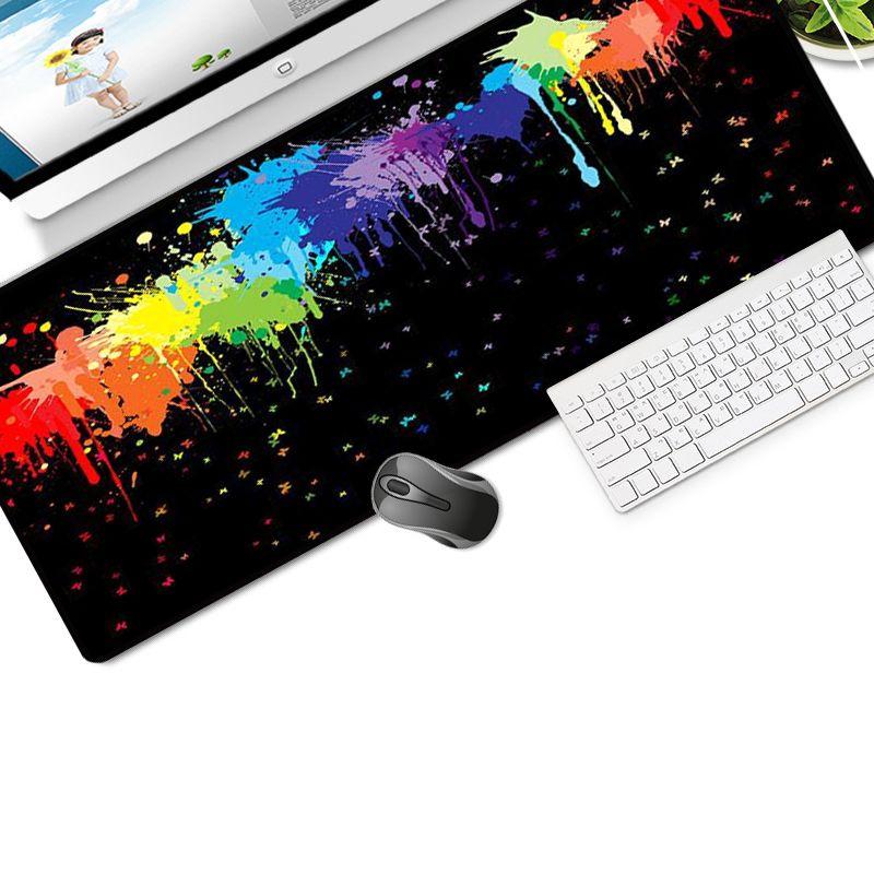 Gaming mouse and keyboard pad for players size 30x80cm - colour splash