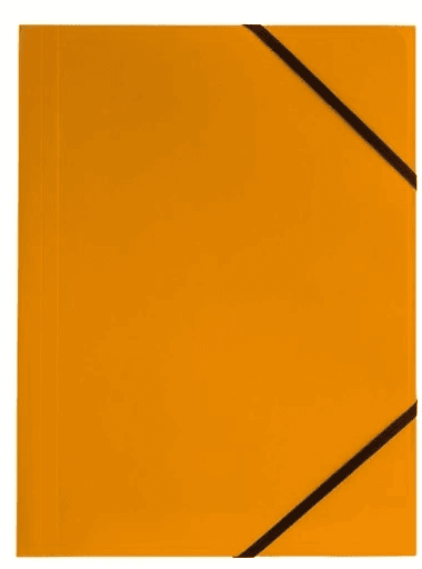 Cardboard folder with elastic band A4 orange