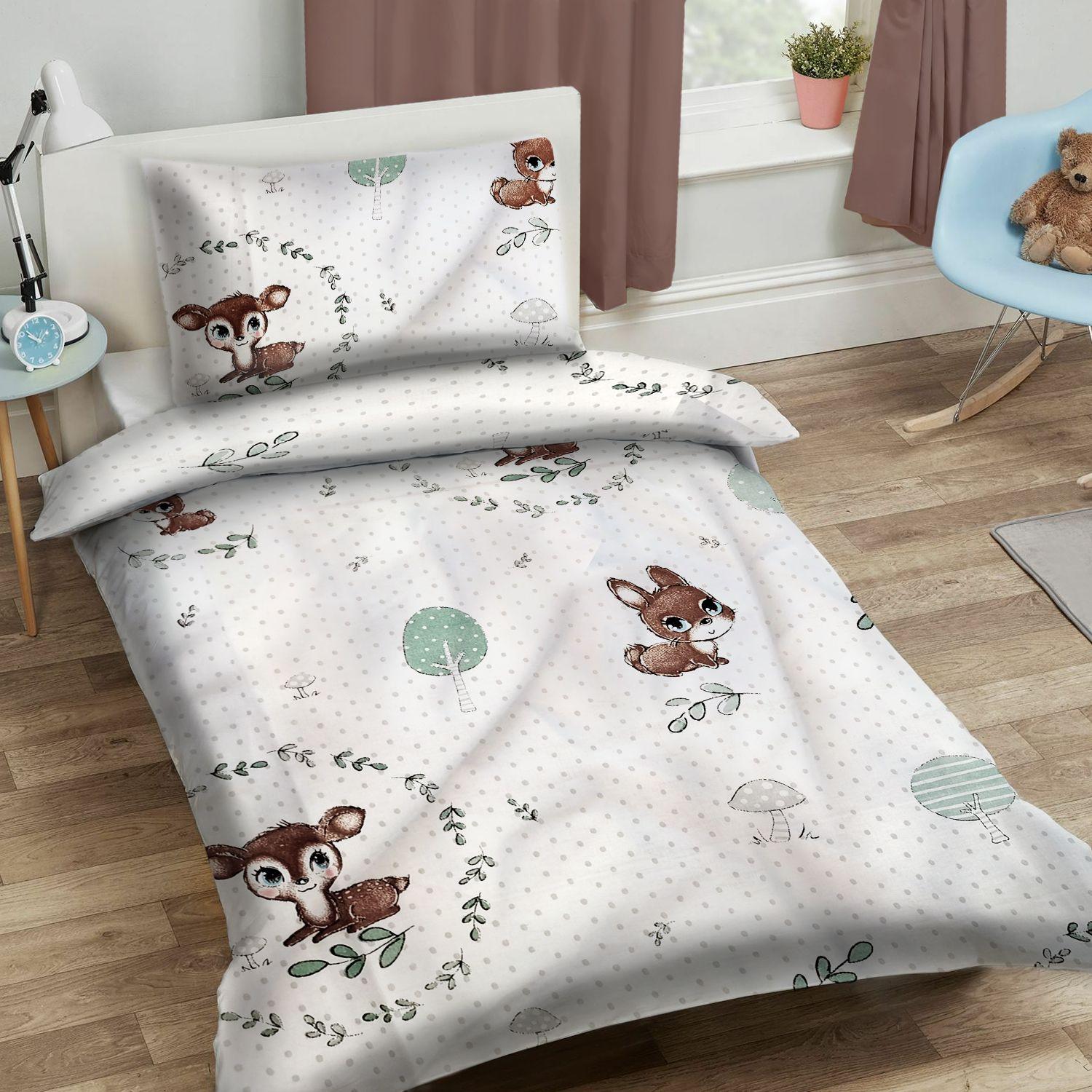 Set of children's bedding 90x120cm - forest animals