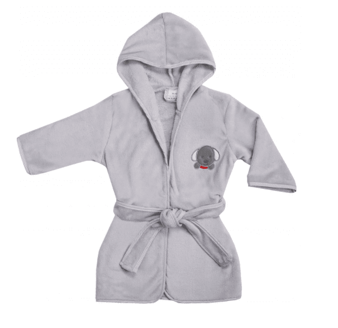Children's bathrobe size 116/122 - gray