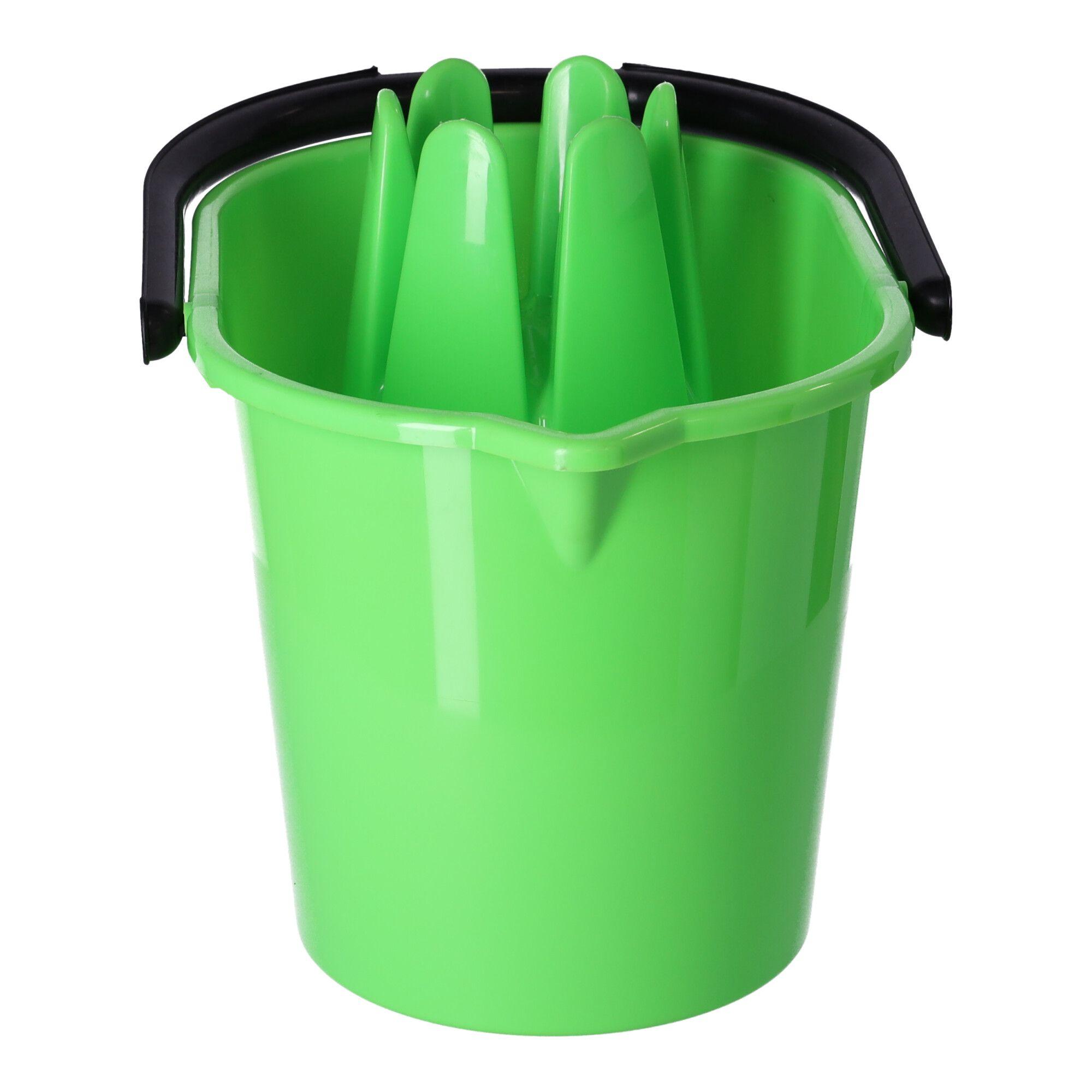 Mop bucket with squeezer, POLISH PRODUCT - green