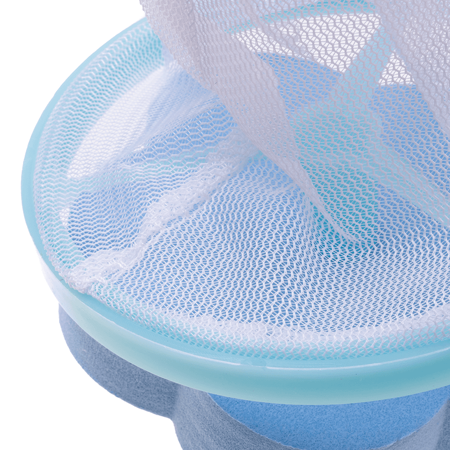 Washing machine hair removal / collection net - blue