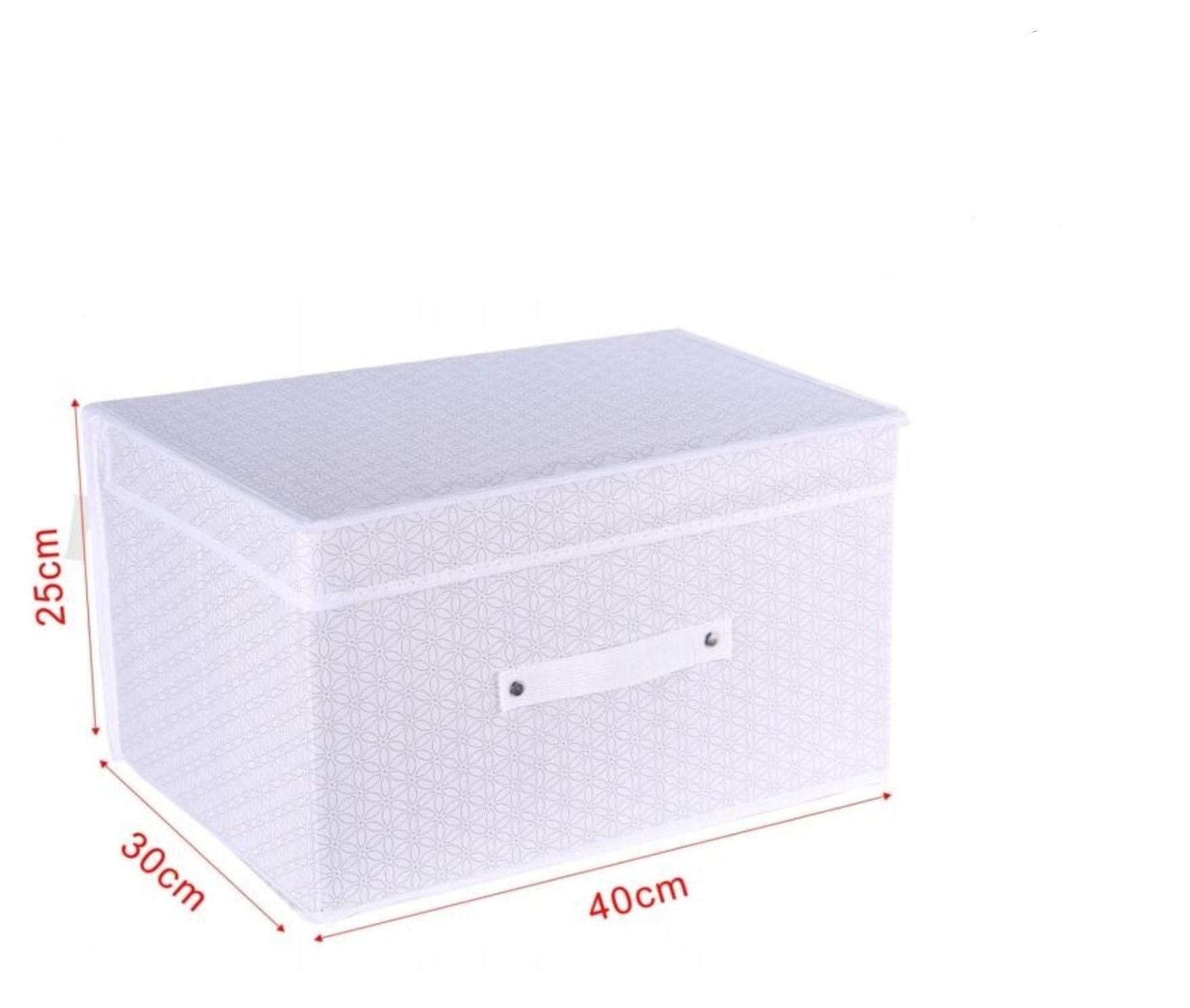 Closing organizer / storage box, size 30 x 40 x 25 cm - in a letter, Color Light Grey