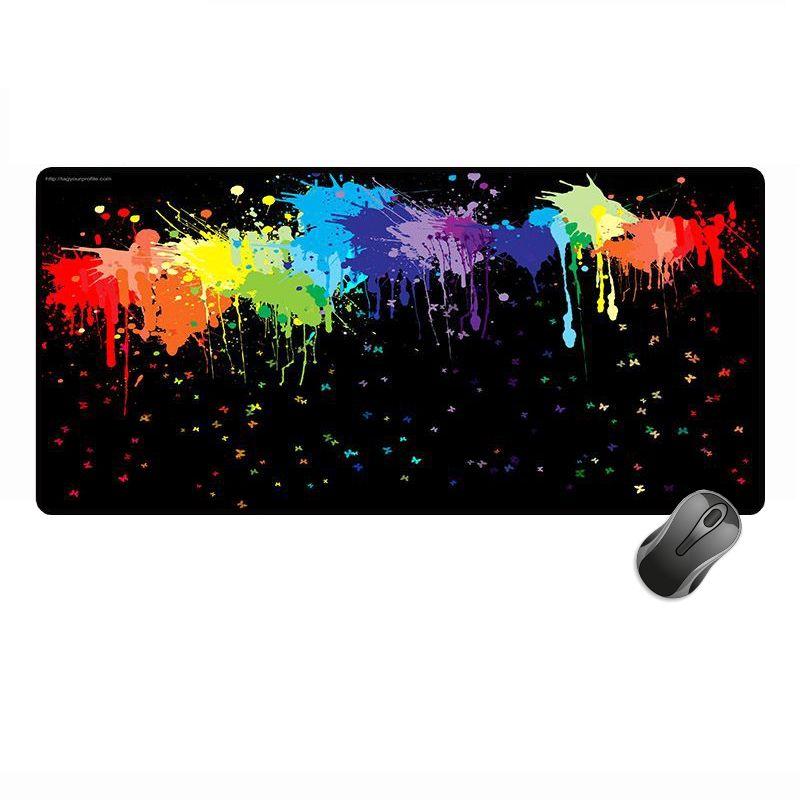 Gamingowa podkładka pod myszkę i klawiaturę dla graczy 50x100cm - kolorowe plamy