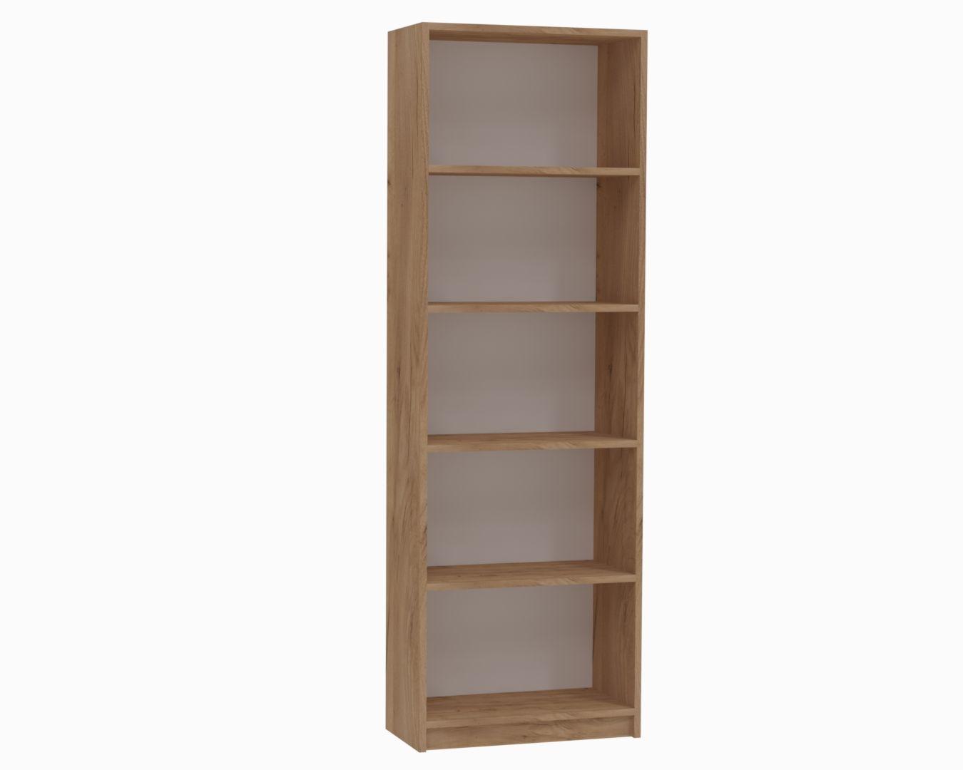 Bookcase Straight Oak Craft Gold 60 cm