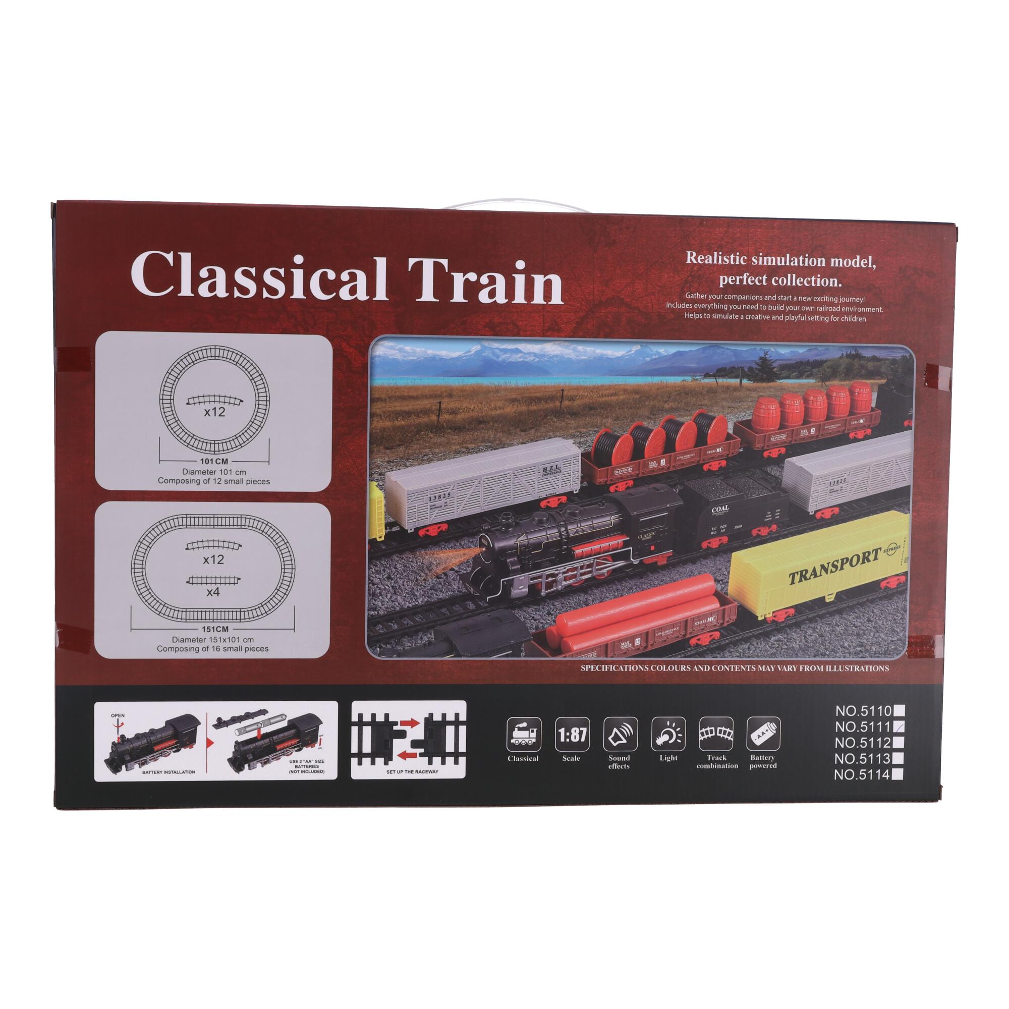 1: 87 Classical electric train track lighting music