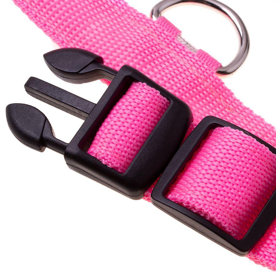 LED dog collar, size M - pink