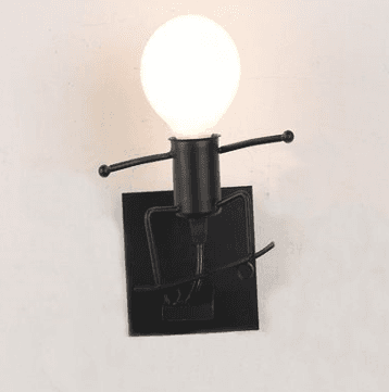 Lampa ścienna/ Kinkiet Loft pojedyńczy - czarna, typ IV
