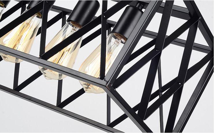 Industrial pendant lamp / Loft chandelier - 8 lighting points