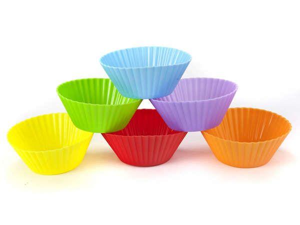 Set of 6 silicone cake cups