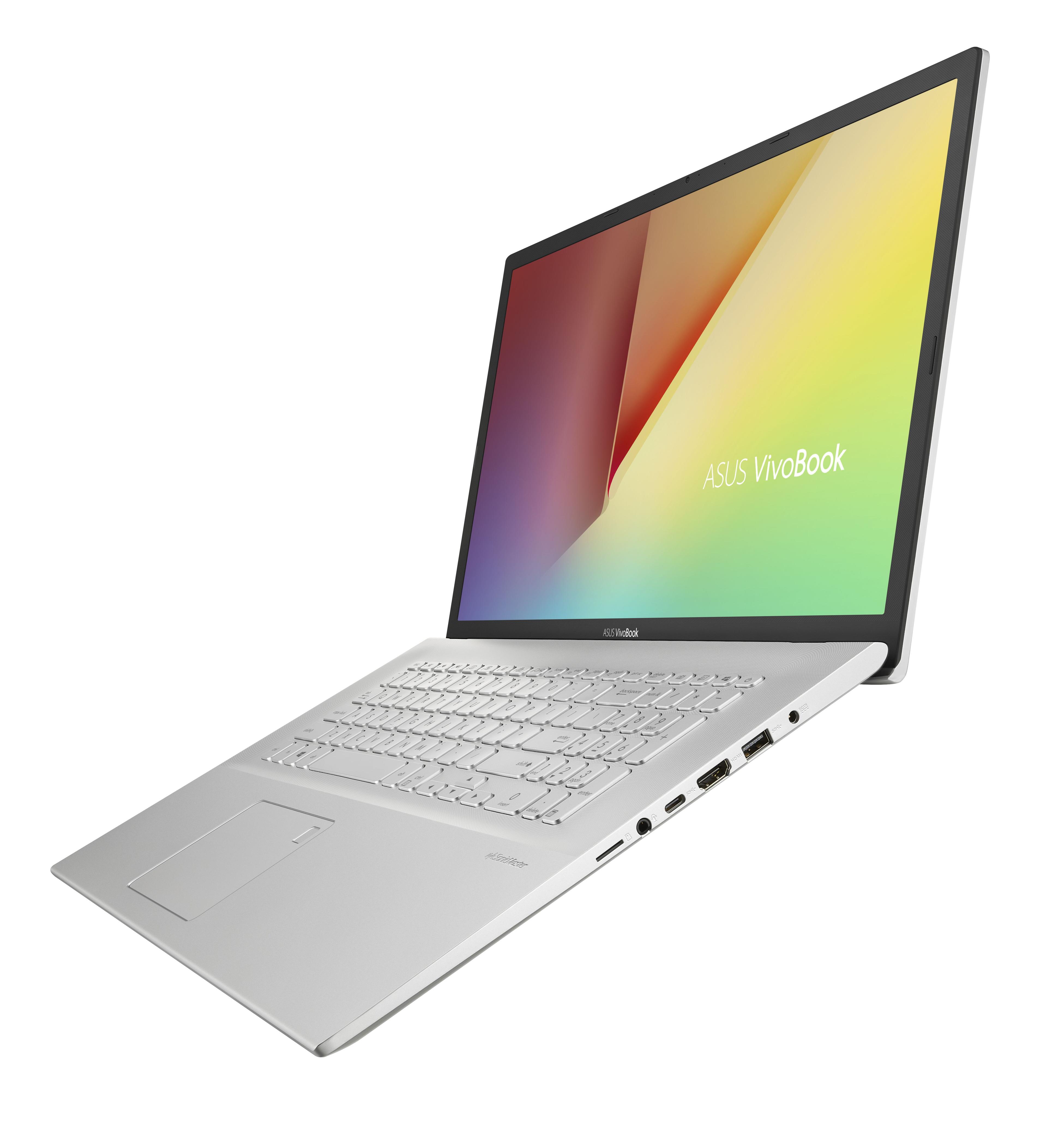 ASUS VivoBook 17 M712DA Notebook 43.9 cm (17.3") Full HD AMD Ryzen 3 8 GB DDR4-SDRAM 256 GB SSD Wi-Fi 5 (802.11ac) Windows 10 Home Silver (REPACK)