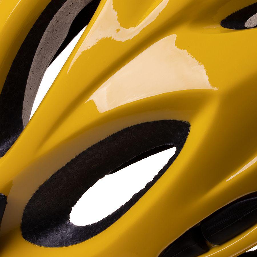 Uniwersalny kask rowerowy - żółto czarny