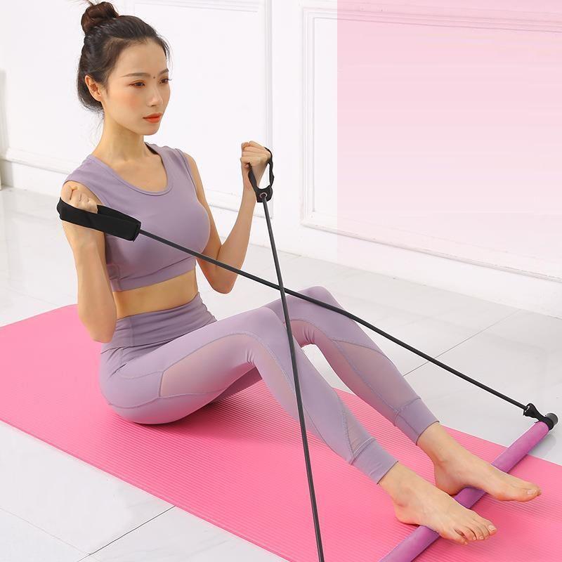 Pull-up bar with exercise bands - pink