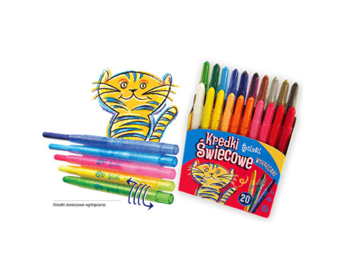 Twisted wax crayons KT010-AE - 20 colors