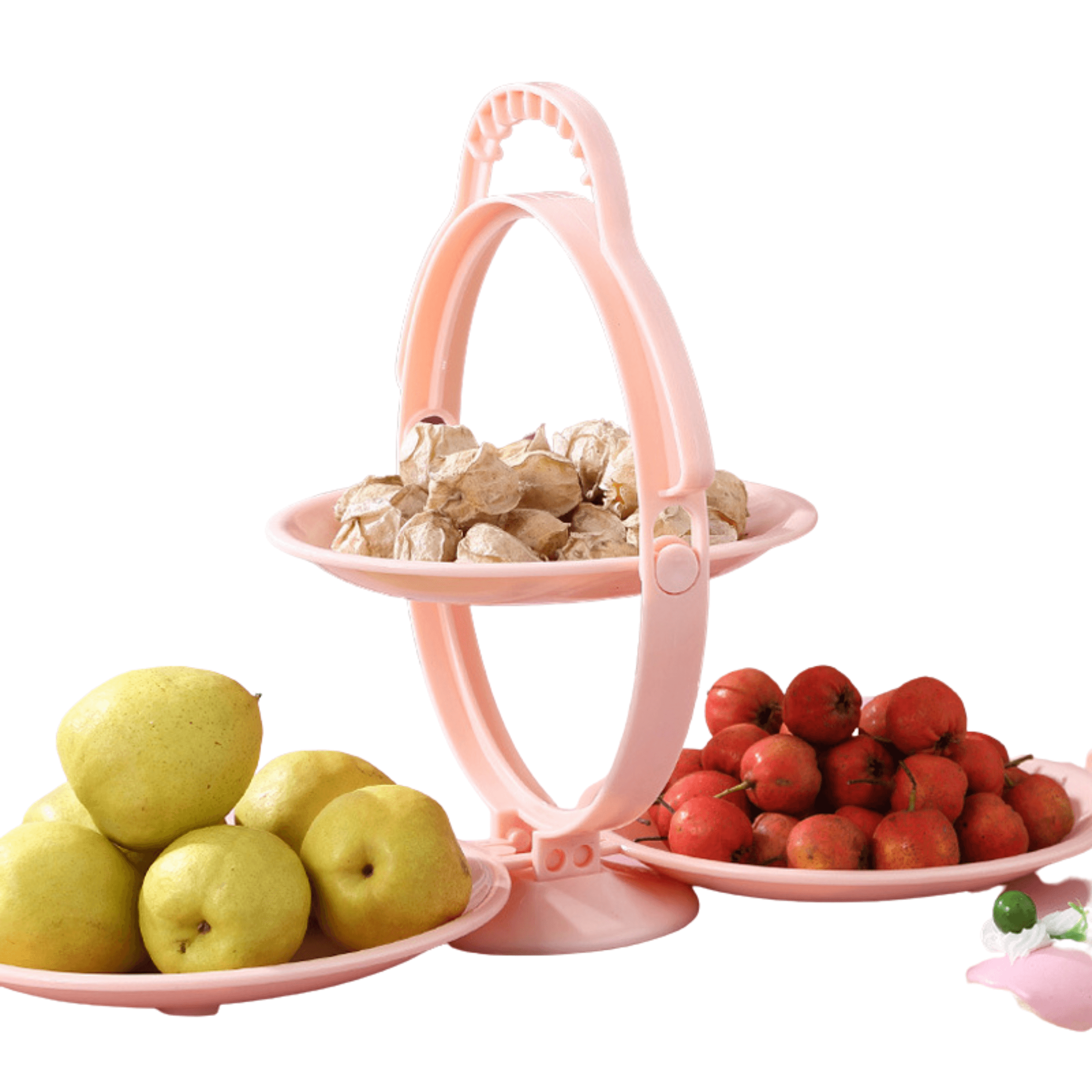 Folding cake and fruit plate - pink