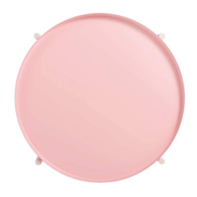 Round metal table Loft style - pink