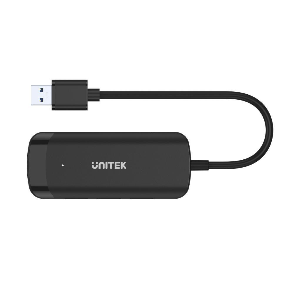 UNITEK uHUB Q4+ USB 3.2 Gen 1 (3.1 Gen 1) Type-A 5000 Mbit/s Black
