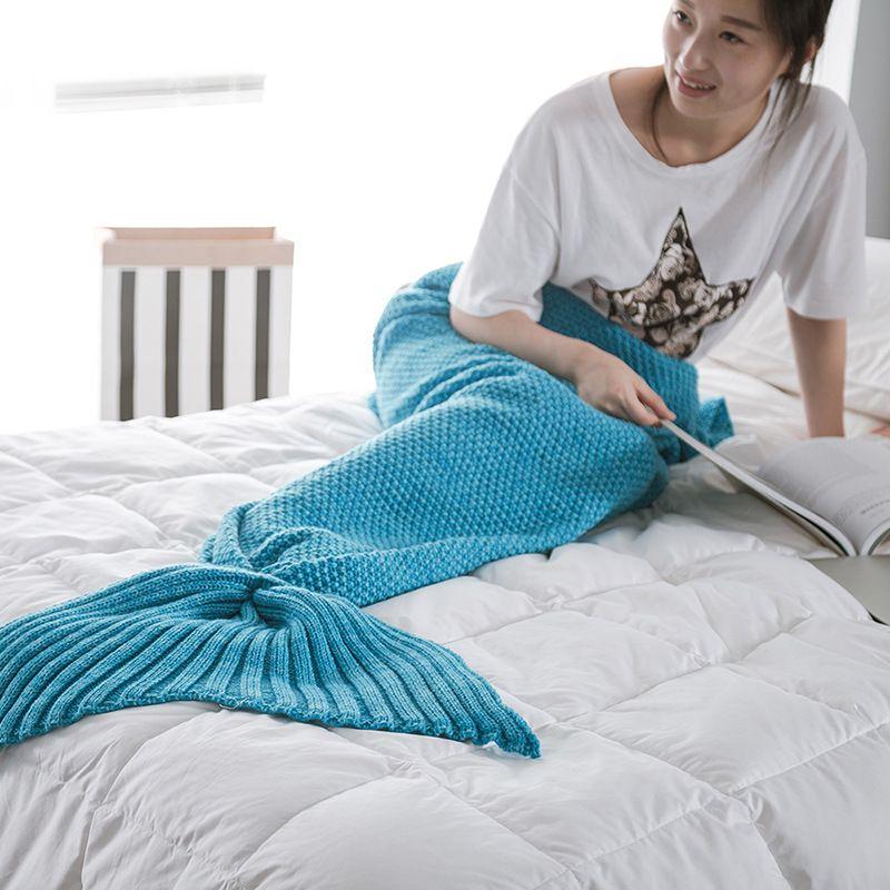 Mermaid tail blanket 80x180 - turquoise