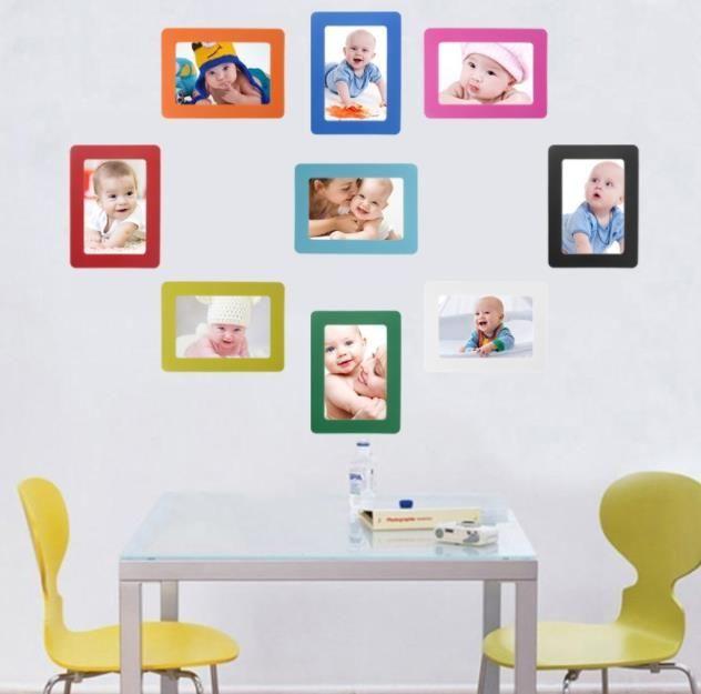 Magnetic self-adhesive frame size 16.0x11.8cm - white