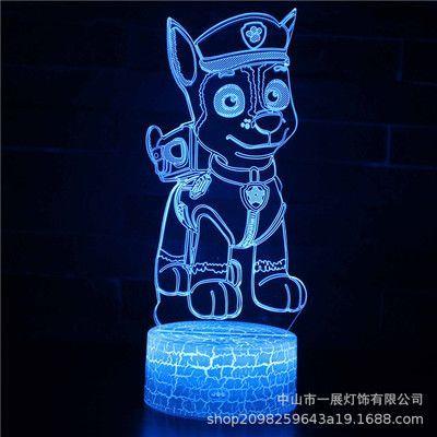 3D LED night lamp "Dog" + remote