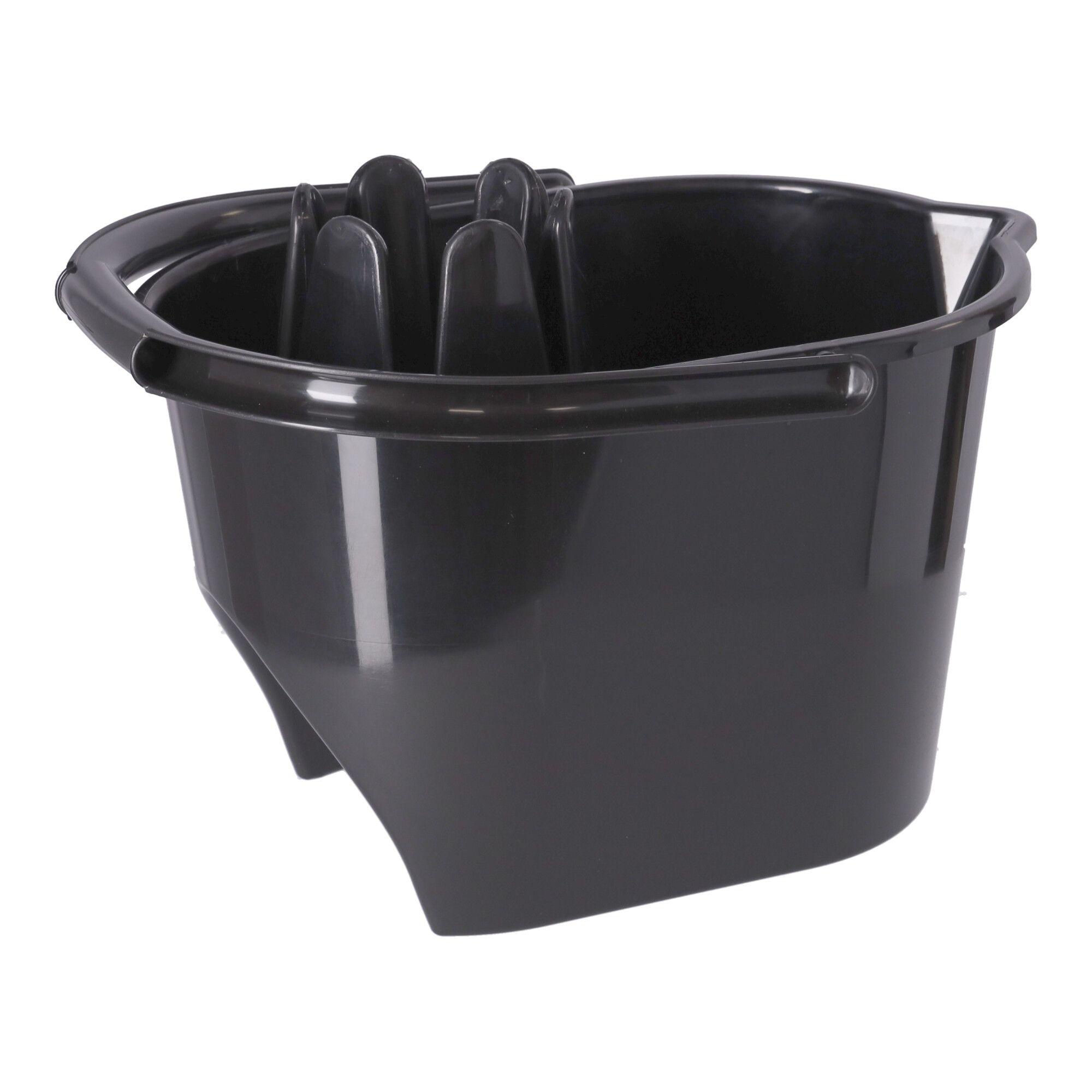 Mop bucket with squeezer, POLISH PRODUCT - black