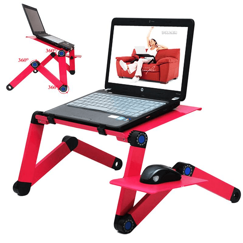Składany stolik pod laptop- czerwony