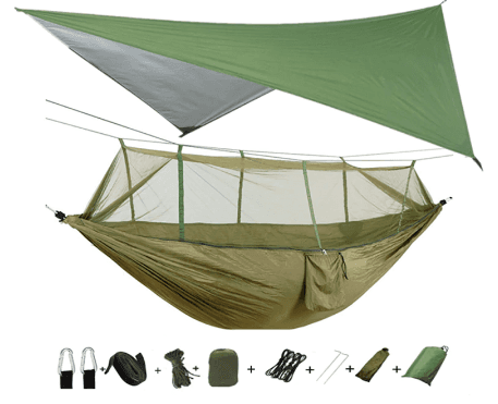  Garden picnic hammock outdoor canopy mosquito net - green