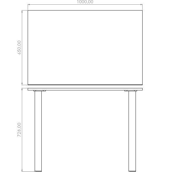 Kitchen Table White 100 cm