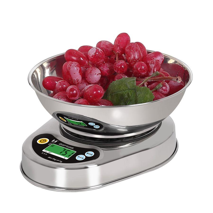 Electronic kitchen scale with a 6kg LCD bowl