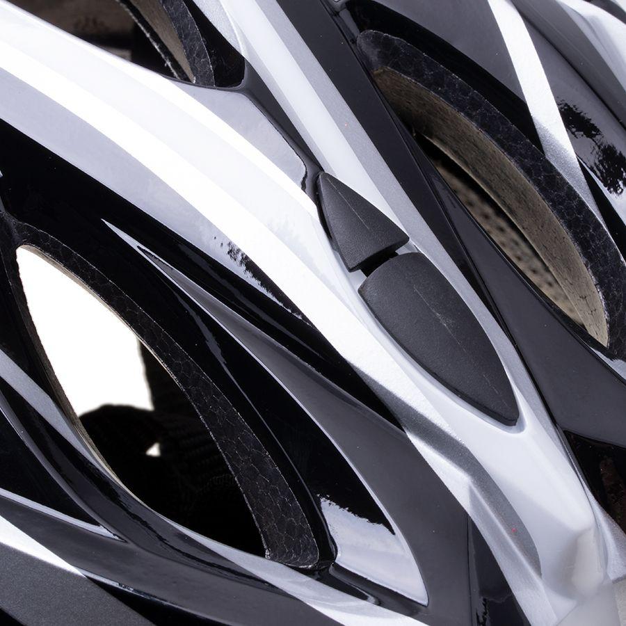 Uniwersalny kask rowerowy - biało czarny