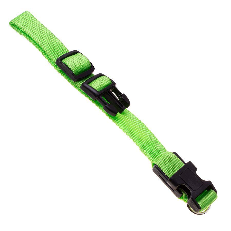 LED dog collar, size XS - green