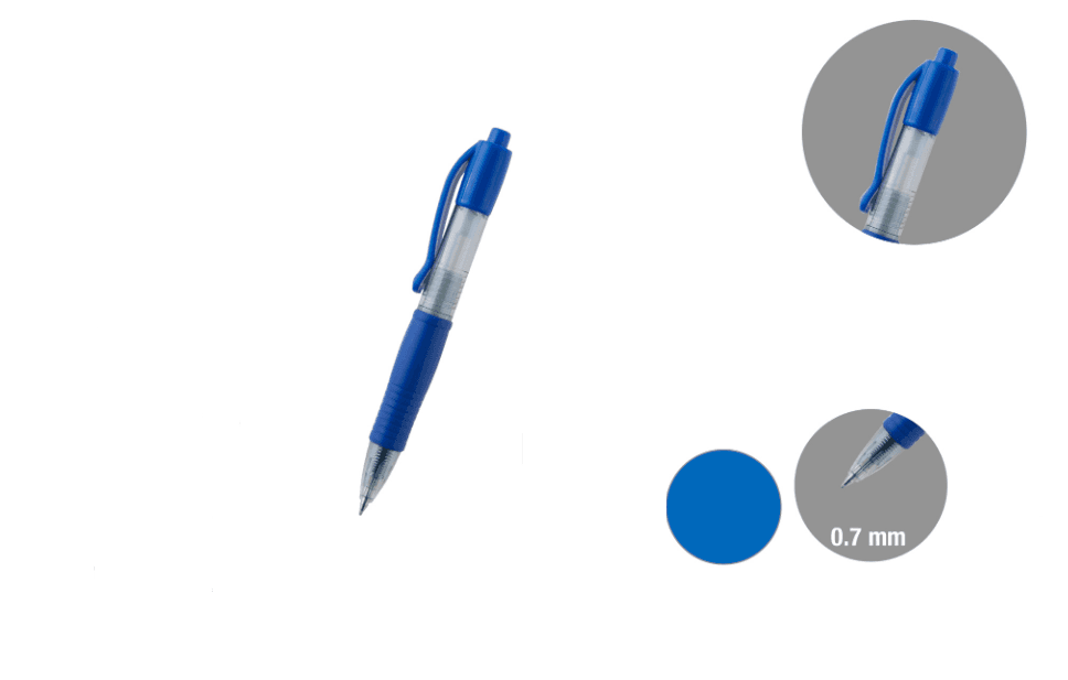 Długopis żelowy – 2 sztuki, niebieski