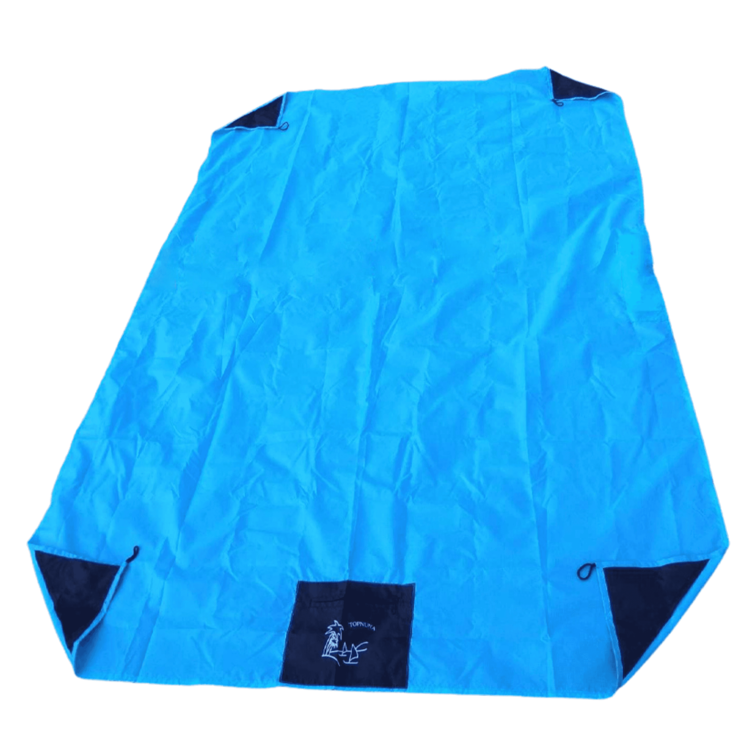 Wodoodporny koc piknikowy z płaszczem przeciwdeszczowym - niebieski