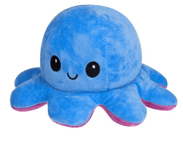 Octopus double-sided mascot 30 cm - pink & dark blue